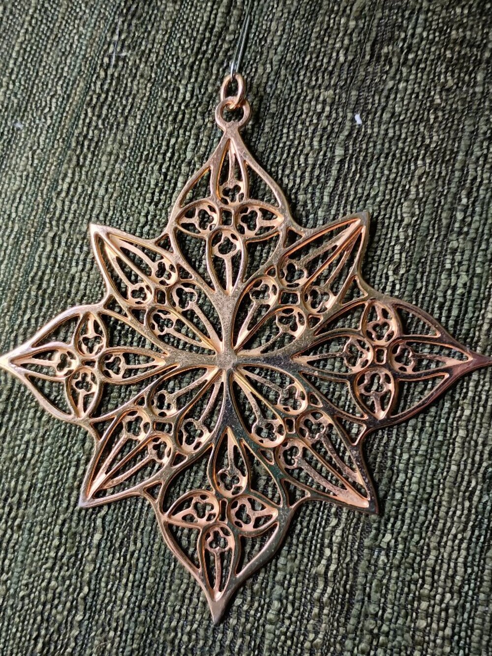 1990 Metropolitan Museum of Art NY 24K GP Over Brass Star Ornament Marked